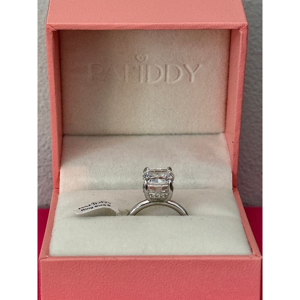 STUNNING Paffidy Size 6 Cushion Cut Ring 4.5CT 5A Grade Zirconia 925 Silver NEW - Picture 5 of 14